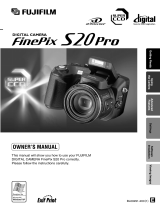 Fujifilm FINEPIX S20 PRO Owner's manual