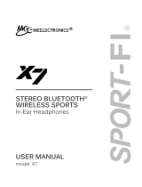 Meelectronics Stereo Bluetooth Wireless Sports In-Ear Headphones X7 User manual