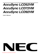 NEC AccuSync LCD92VM User manual
