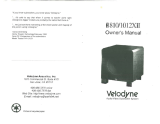 Velodyne 1012XII Owner's manual