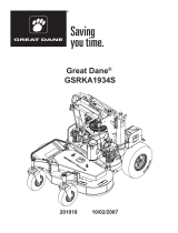 Great Dane  201018 GSRKA1934S Owner's manual