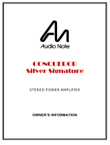 Audio Note Conqueror Silver Signature User manual