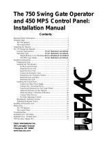 FAAC 750 Standard Installation guide