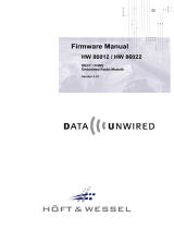 Hoft & Wessel HW 86012 Firmware Manual