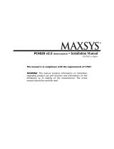 Maxsys PC4020 Installation guide
