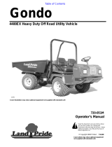 Land Pride Gondo 4400EX Heavy Duty Off Road Utility Vehicle 720-051M User manual