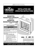NAPOLEON BGD42CFN Installation And Operating Instructions Manual
