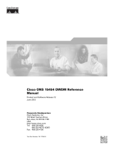 Cisco ONS 15454 M12 Multiservice Transport Platform (MSTP)  Reference guide