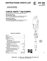 Graco 308080B CHECK-MATE 200 PUMPS Owner's manual