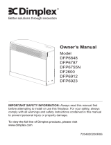 Dimplex DFP6848 Owner's manual