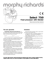 Morphy Richards Select 760 Instructions Manual