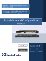 AudioCodes Mediant 2000 Installation And Configuration Manual