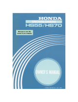 Honda HS55 Owner's manual