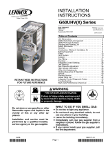 Lennox G60 Installation guide