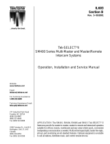 TekTone Tek-SELECT II SM401 Operation, Installation And Service Manual
