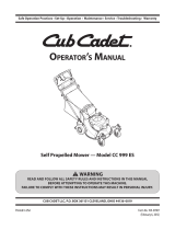 Cub Cadet CC 999 ES User manual