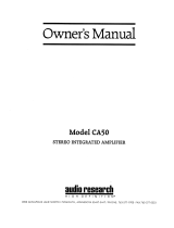 Audio Research CA50 Owner's manual