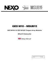 Nexo GEO M1025 Setup Manual
