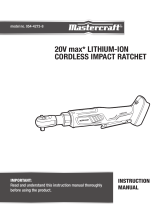 MasterCraft 20V Max Lithium-Ion Cordless Variable Speed Ratchet Wrench Owner's manual