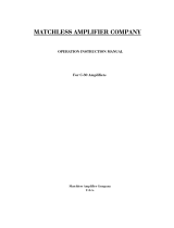 Matchless Amplifier C-30 Series Operation & Instruction Manual