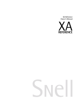 Snell Acoustics XA Owner's manual