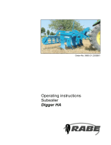 Rabe Digger HA Operating Instructions Manual