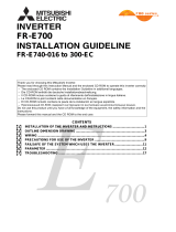 Mitsubishi Electric fr-e700 series Installation Manuallines
