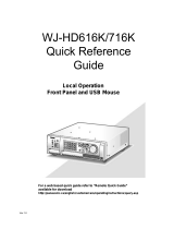 Panasonic WJ-HD716K Quick Reference Manual