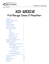ARC Audio XDi 1200.6 AMPLIFIER Owner's manual