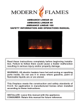 Modern Flames Ambiance CLX Electric AL40CLX Safety Information And Operations Manual
