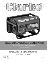 Clarke PG6500DVES Operation & Maintenance Instructions Manual