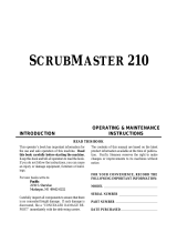 PACIFIC ScrubMaster 210 Owner's manual