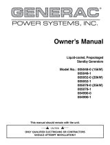 Generac 0050480 Owner's manual