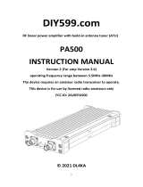 DIY599 PA-500 RF Linear Power Amplifier User manual