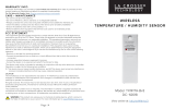 La Crosse Technology TX141TH-Bv3 User manual