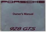Porsche 928 Owner's manual