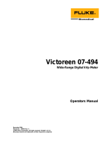 Fluke Biomedical Victoreen 07-494 User manual