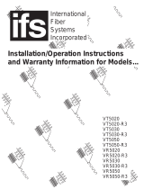 ifs VT5030-R3 Installation/Operation Instructions Warranty Information