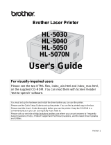 Brother 5070N - HL B/W Laser Printer User manual