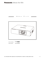Panasonic PT-F200 User manual