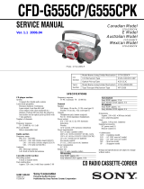 Sony CFD-G555CPK User manual