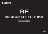 Canon RF100-500mm F4.5-7.1 L IS USM Operating instructions