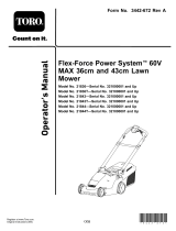 Toro Flex-Force Power System 60V MAX 36cm Lawn Mower User manual