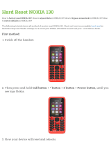 Nokia 130 Hard reset manual