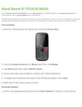 K-TOUCH  M102 User manual