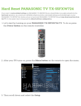 Panasonic TX-55FXW724 Hard reset manual