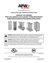 APWwyott L-xA, SL-xA Drop-In Adjustable II Lowerator Dispensers Unheated User manual