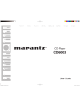 Marantz CD6003 User manual