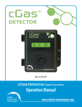 Critical Environment Technologies cGas Detector Operating instructions