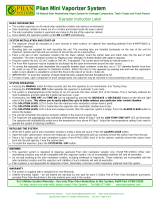 Piian Mini Vaporizer Operator Instruction Label